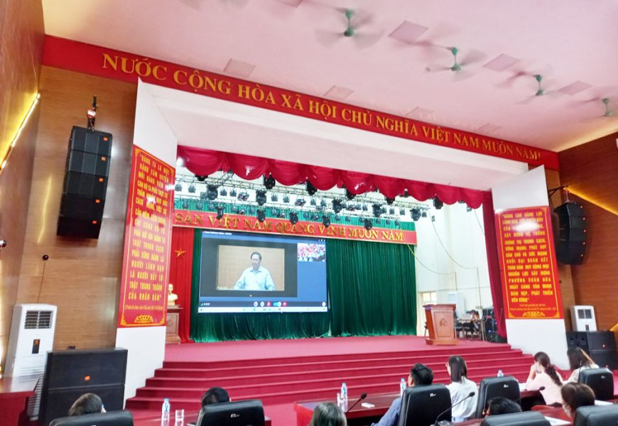 Trường Cao đẳng nghề Việt Xô số 1 tham dự Hội nghị trực tuyến nghiên cứu, quán triệt Nghị quyết Hội nghị TW5