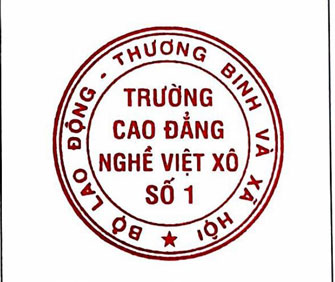 Thông báo về việc giới thiệu mẫu con dấu mới của Trường Cao đẳng nghề Việt Xô số 1