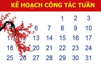 Kế hoạch công tác tuần (từ 18-22/02/2019)