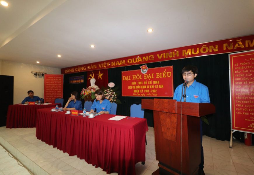 Đại hội liên chi đoàn khoa Cơ khí- Cơ bản  nhiệm kỳ 2019-2022