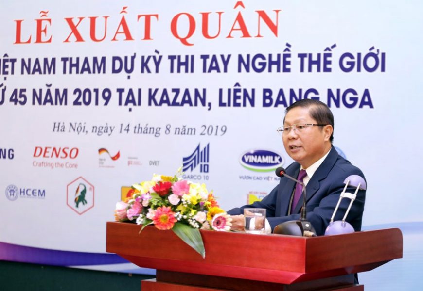 Lễ xuất quân Đoàn Việt Nam tham dự kỳ thi tay nghề Thế giới lần thứ 45 năm 2019 tại Kazan (Nga)