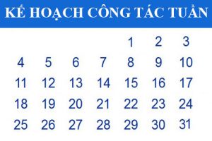 Kế hoạch công tác tuần (Từ 20-24/1/2025)