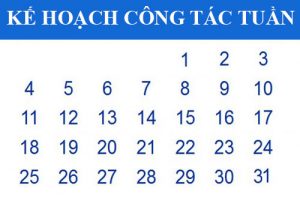 Kế hoạch công tác tuần (Từ 01 – 05/9/2025)
