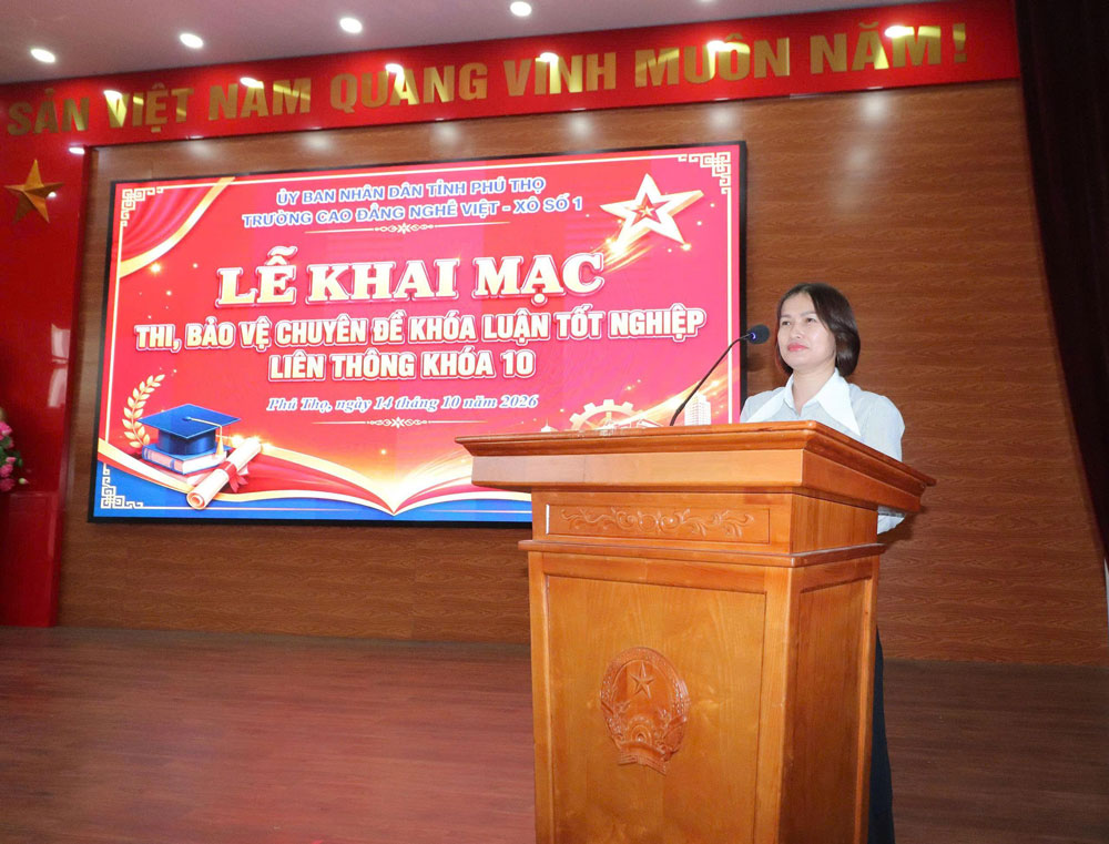 LỄ KHAI MẠC THI, BẢO VỆ CHUYÊN ĐỀ KHÓA LUẬN TỐT NGHIỆP TRÌNH ĐỘ CAO ĐẲNG LIÊN THÔNG KHÓA 10